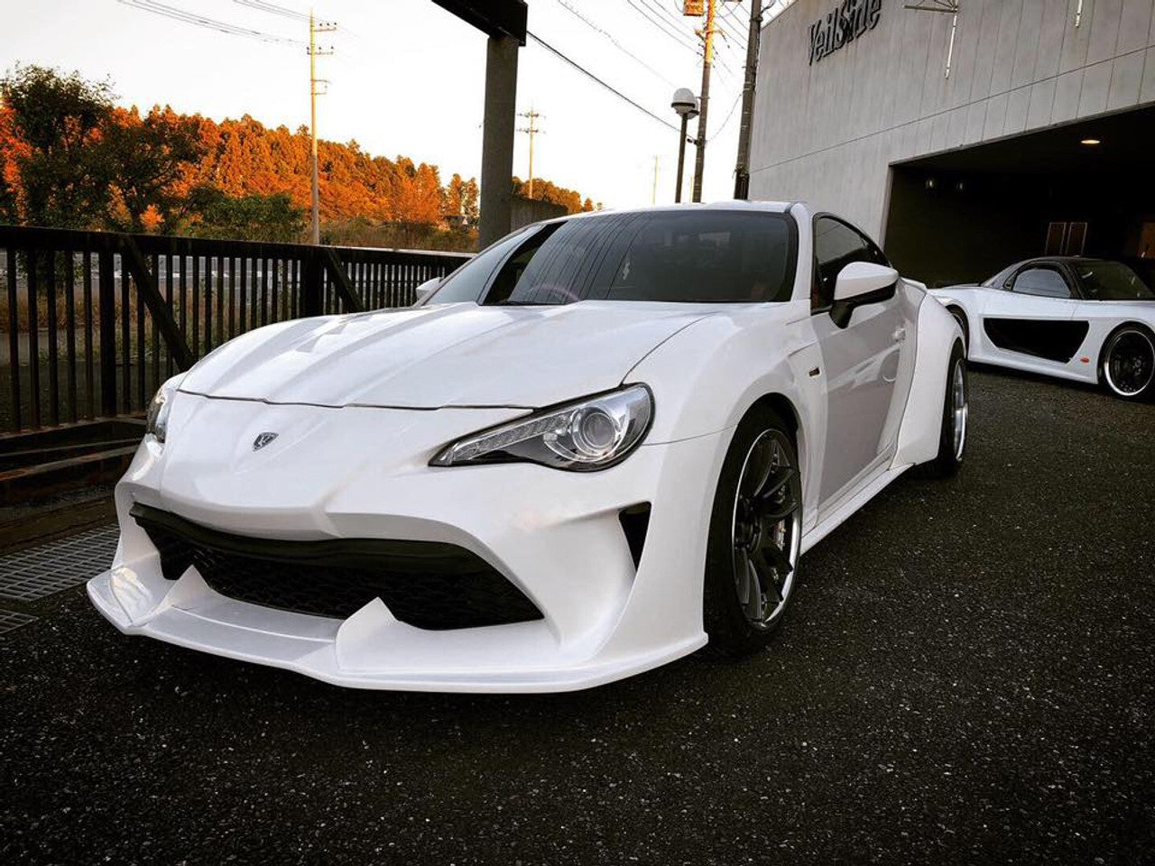 VeilSide 2013-2020 Scion FR-S/ Subaru BR-Z/ Toyota 86 Complete Wide Body Kit - Front Bumper, Front Fenders, Vented Hood, Side Skirts, Rear Bumper, Rear Over Fenders, Rear Lip Spoiler & Rear Wing (Japanese FRP)